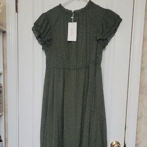 BloomChic Green Midi Dress
